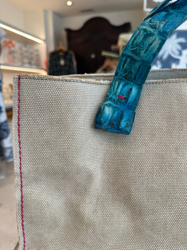 Croc Handle Tote Large