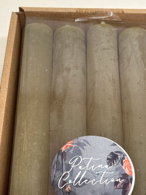 Powder Green Taper Candles – Set of 12