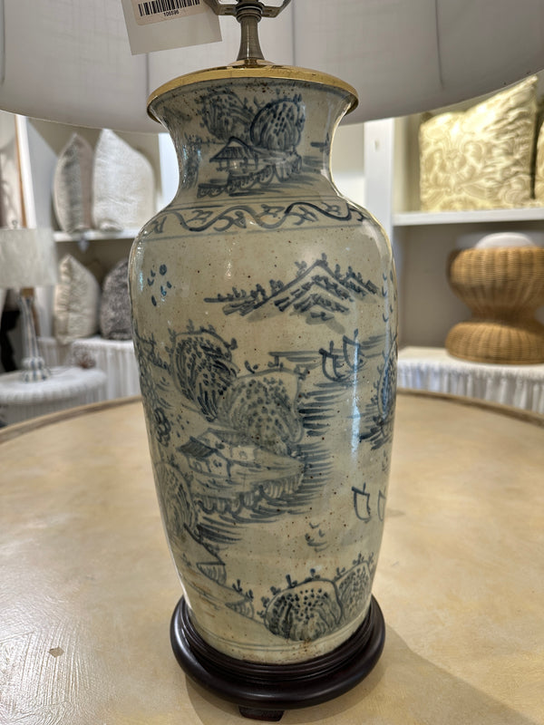 Oriental Blue & Cream Table Lamp