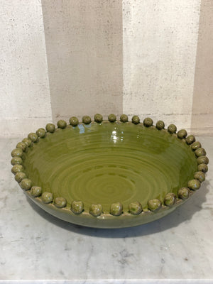 Hobnail Terra-Cotta Bowl