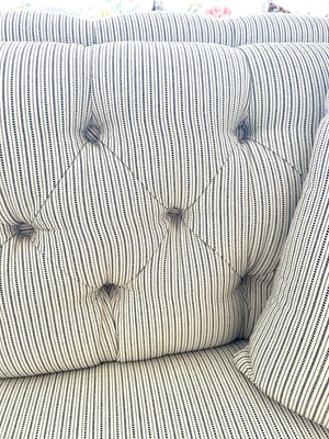 Elizabeth Ticking Stripe Tufted Sofa