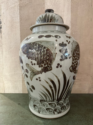 Sienna Koi Ginger Jar