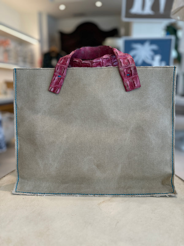 Croc Handle Tote Large