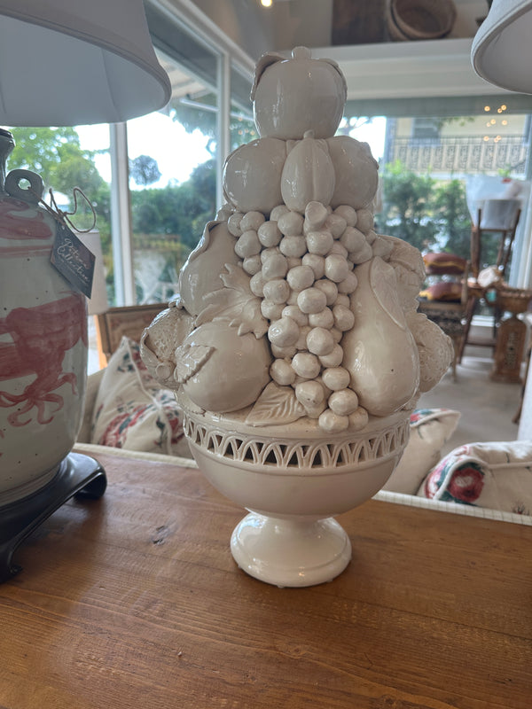 Italian 2 Piece Ceramic Fruit Bowl