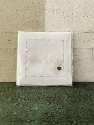 Happy Hour Embroidered Cocktail Napkins- Set of 4