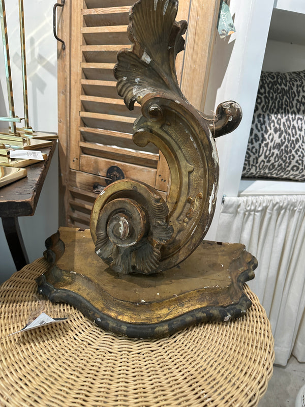 Antique Italian Wood Corbel