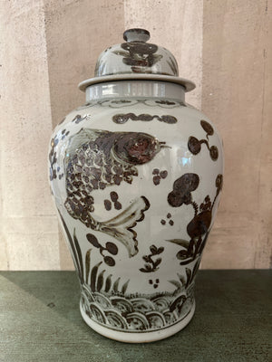 Sienna Koi Ginger Jar