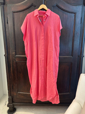 Rose Check Shirt Caftan