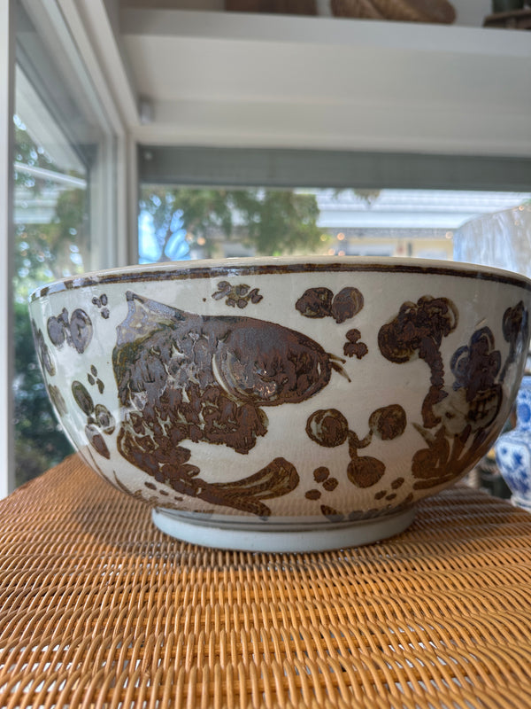 Sable Koi Brushstroke Bowl