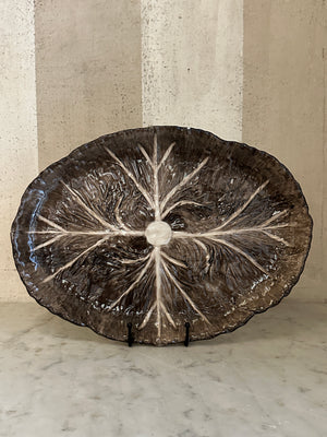 Brown Radicchio Oval Platter