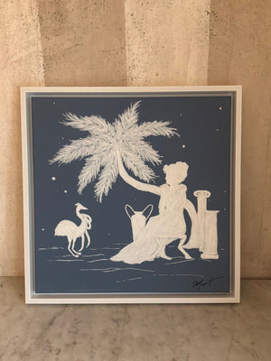 Greek Woman by the Sea Artwork