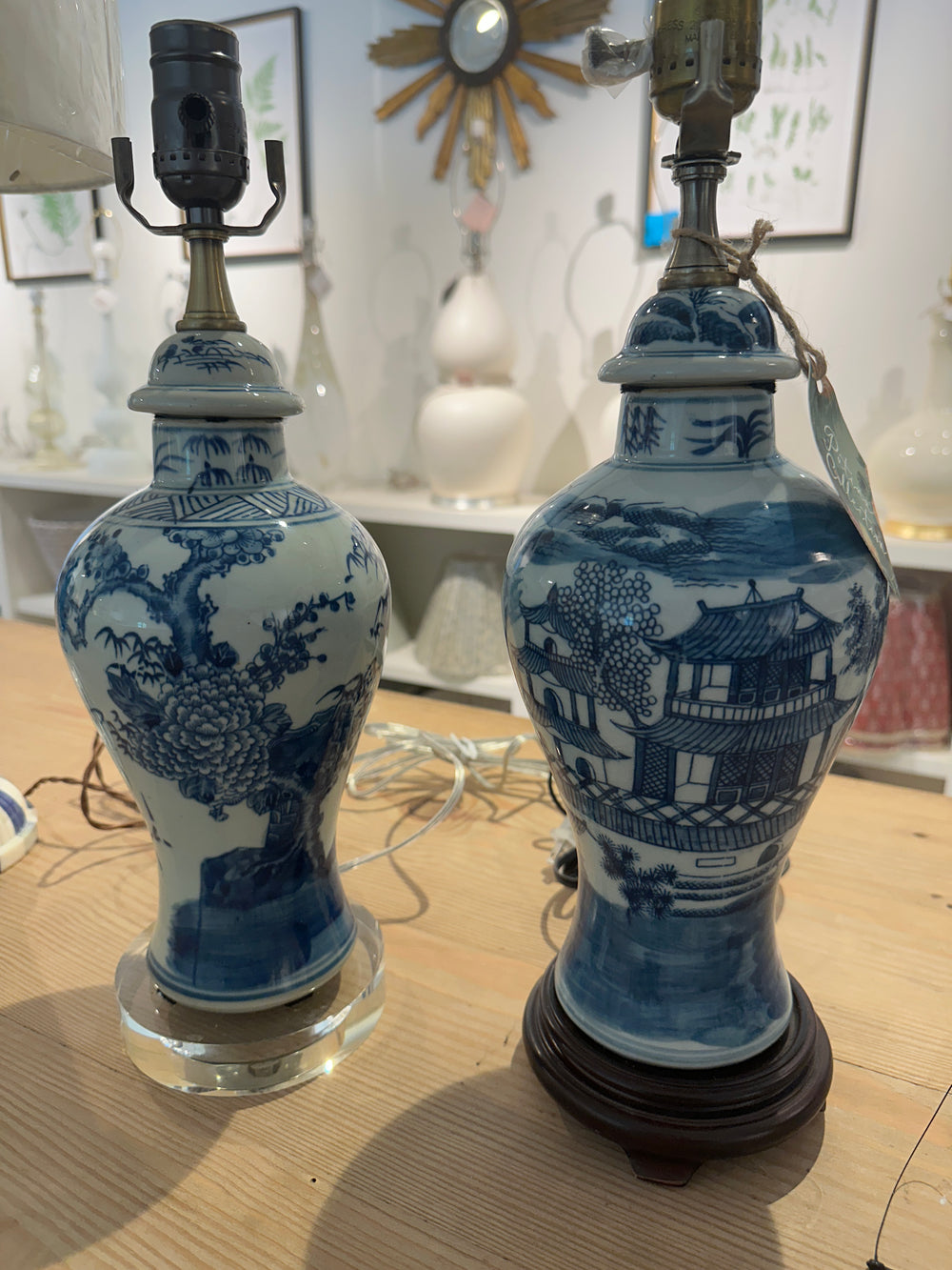 Azure Garden Ginger Jar Lamp