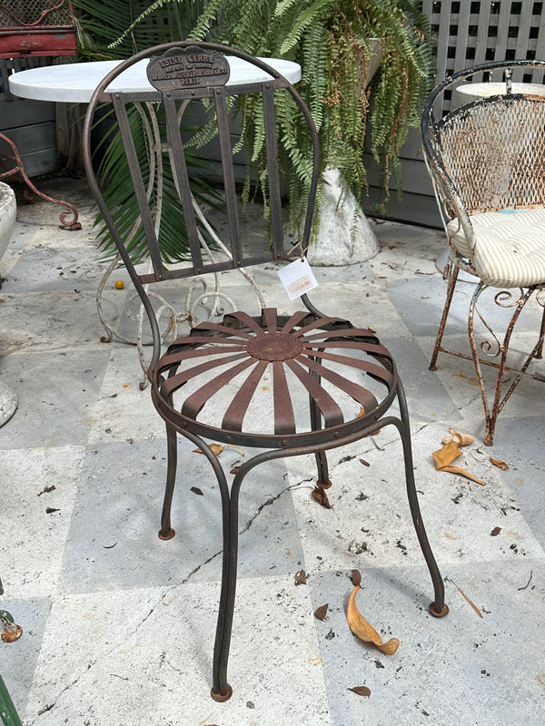Bronze Garden Chair with Round Seat