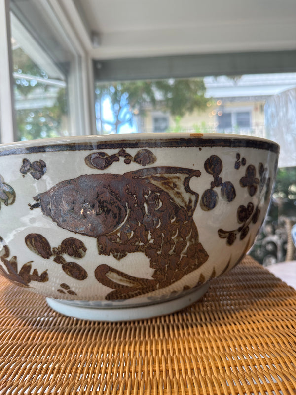 Sable Koi Brushstroke Bowl