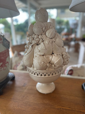 Italian 2 Piece Ceramic Fruit Bowl