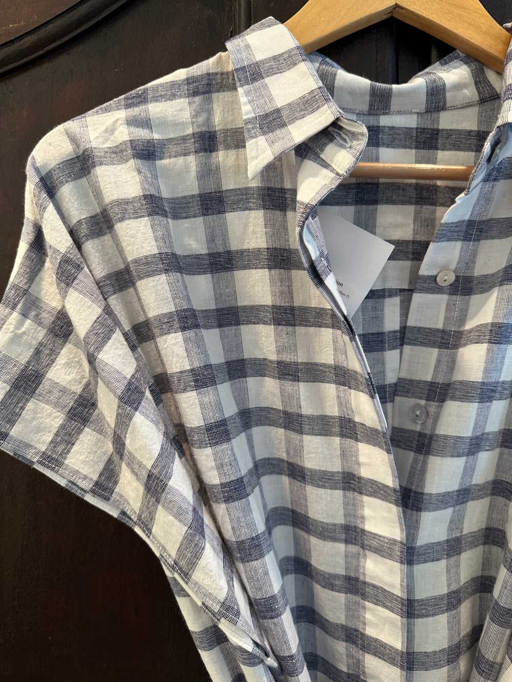 Indigo Check Handloom Caftan