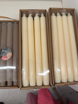 Cream Taper Candles – Set of 12