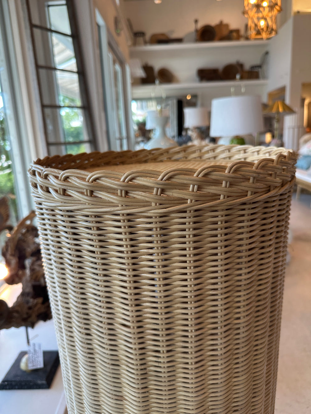Natural Wicker Pedestal