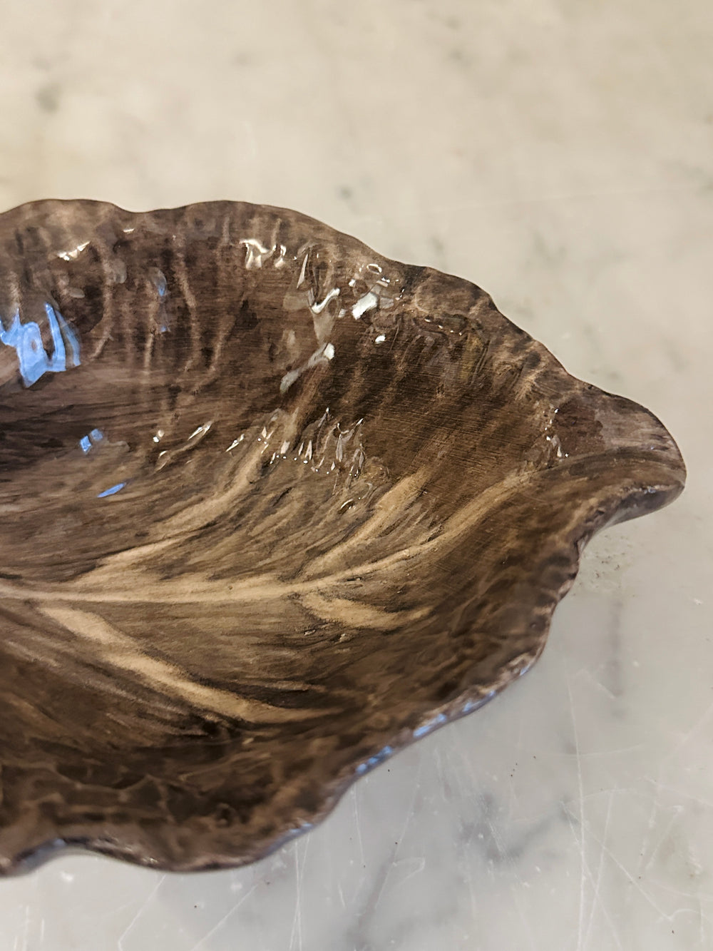Brown Radicchio Mini Leaf Bowl