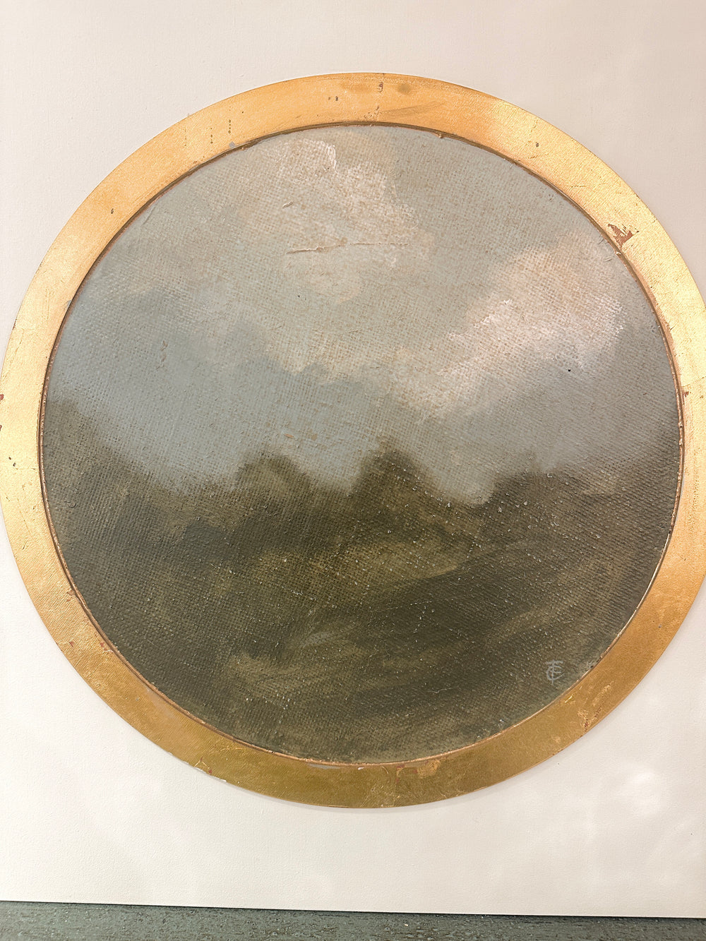 24x24 Circle Landscape Painting