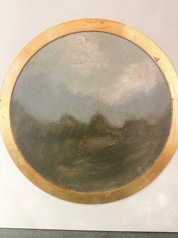 24x24 Circle Landscape Painting