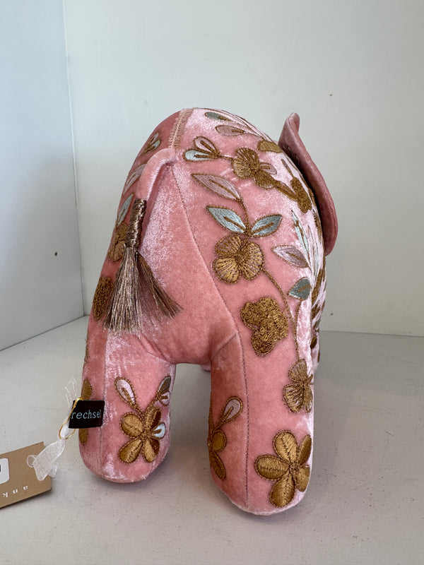 Embroidered Velvet Elephant