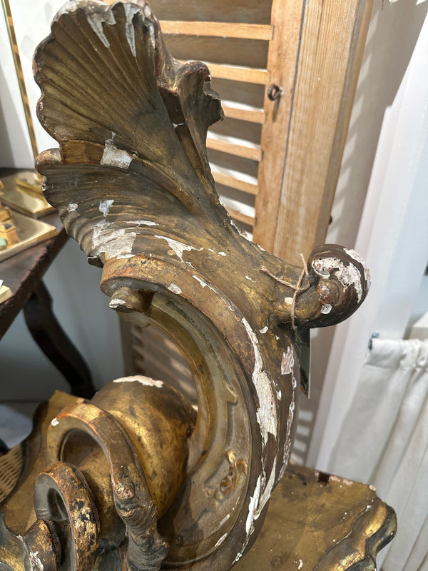 Antique Italian Wood Corbel