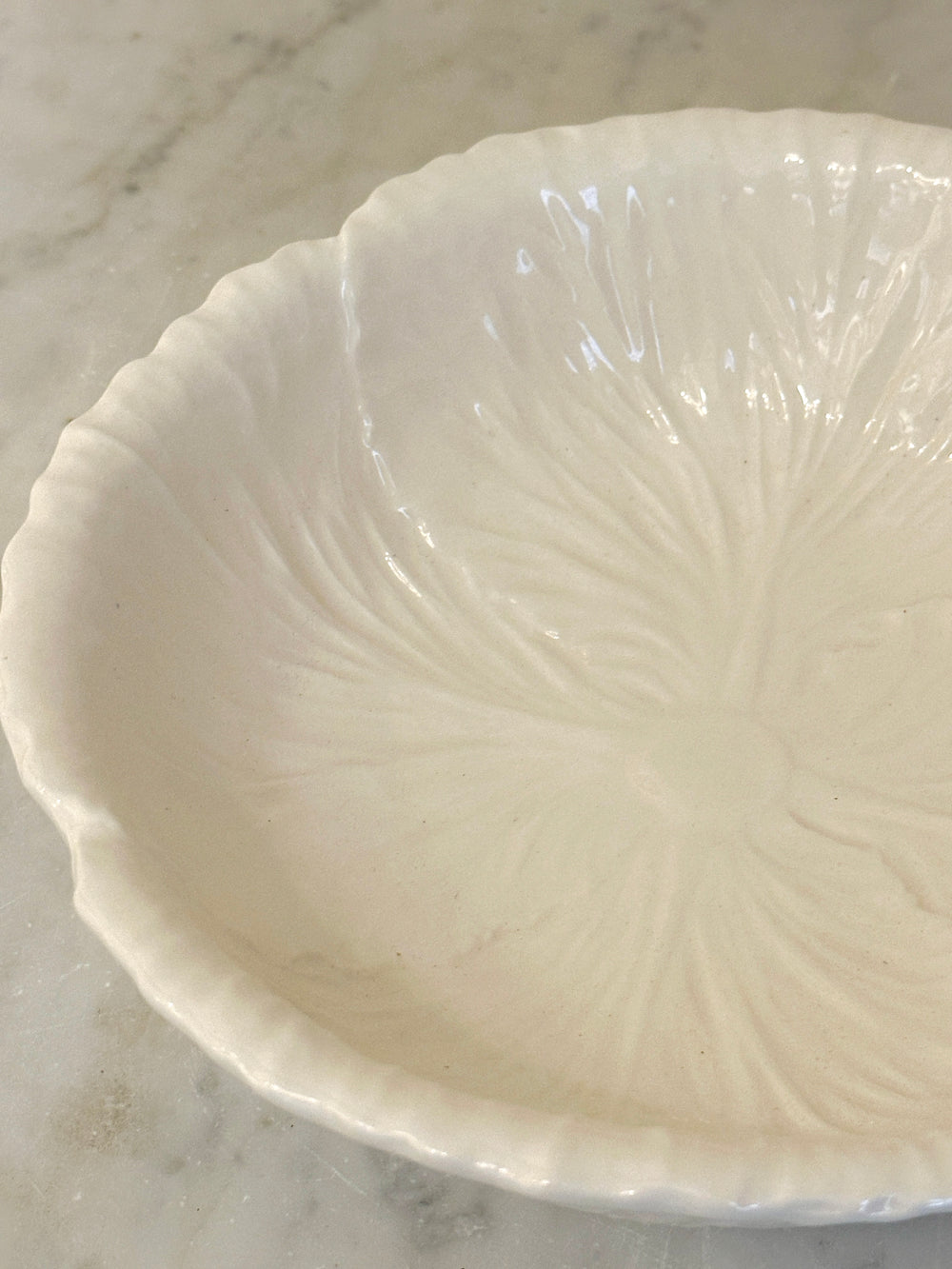 White Radicchio Serving Bowl