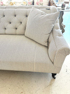 Elizabeth Ticking Stripe Tufted Sofa