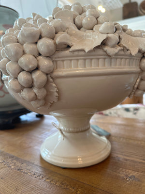 Italian 1 Piece Ceramic Fruit Basket