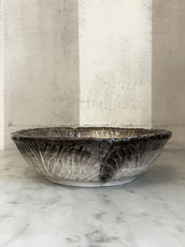 Brown & Cream Radicchio Serving Bowl
