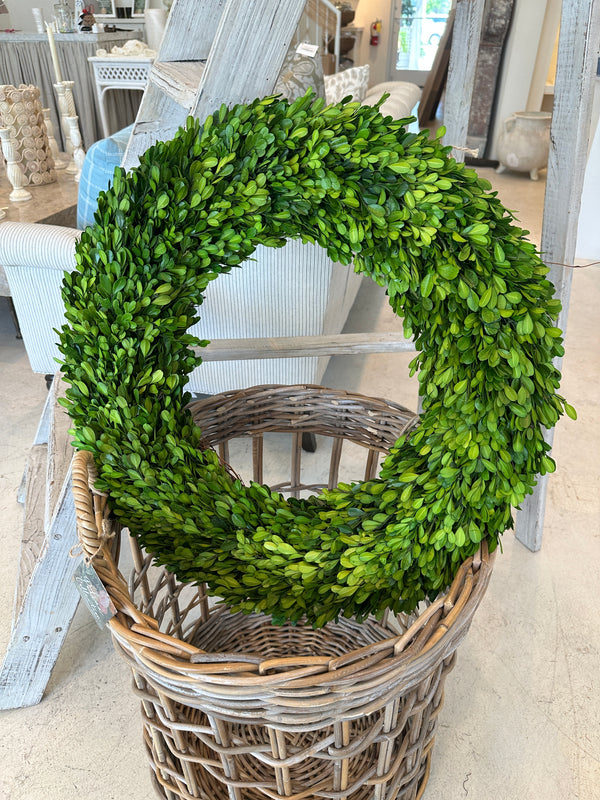 Preserved Boxwood Wreath, L
