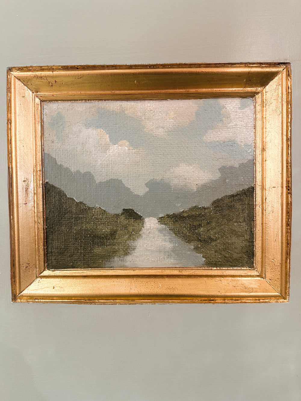 22x24 Burlap Landscape Painting