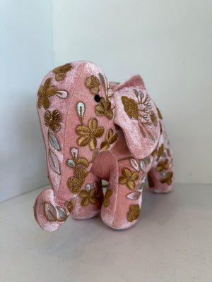 Embroidered Velvet Elephant