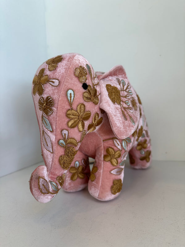 Embroidered Velvet Elephant