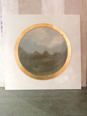 24x24 Circle Landscape Painting