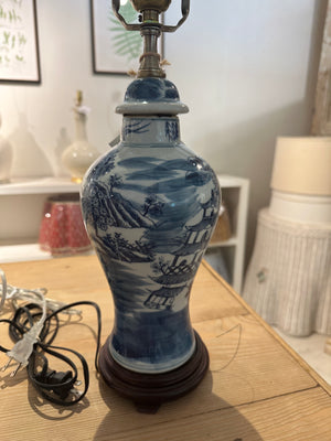 Azure Garden Ginger Jar Lamp
