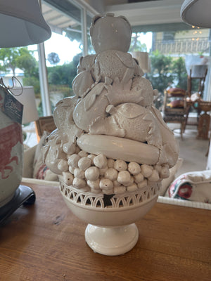 Italian 2 Piece Ceramic Fruit Bowl
