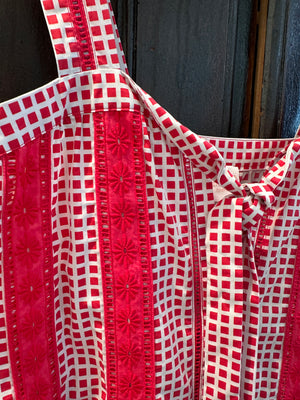 Cassiopea Long Dress Strawberry Check