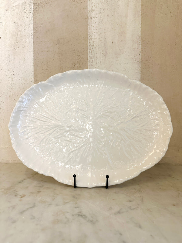White Radicchio Oval Platter
