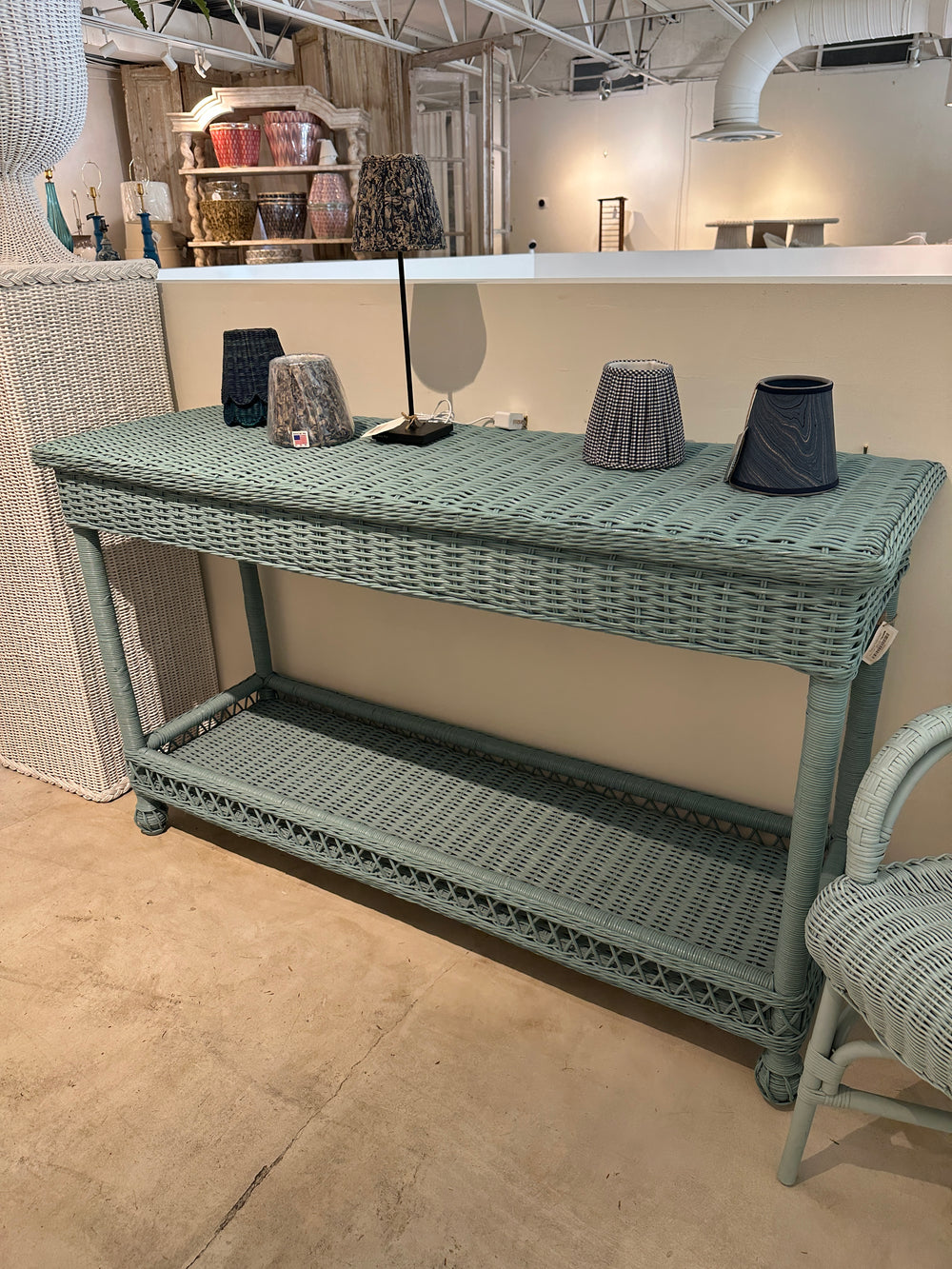 Blue Sofa Table