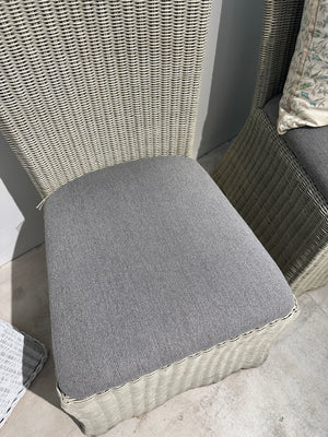 Handwoven Green Wicker Dining Chair