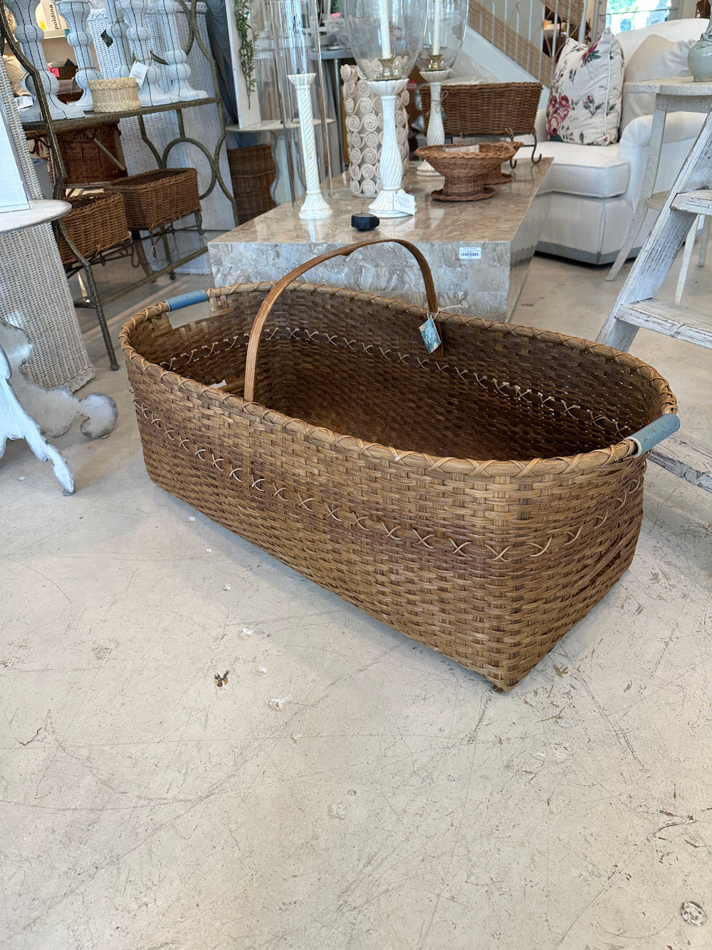 Vintage Handled Basket