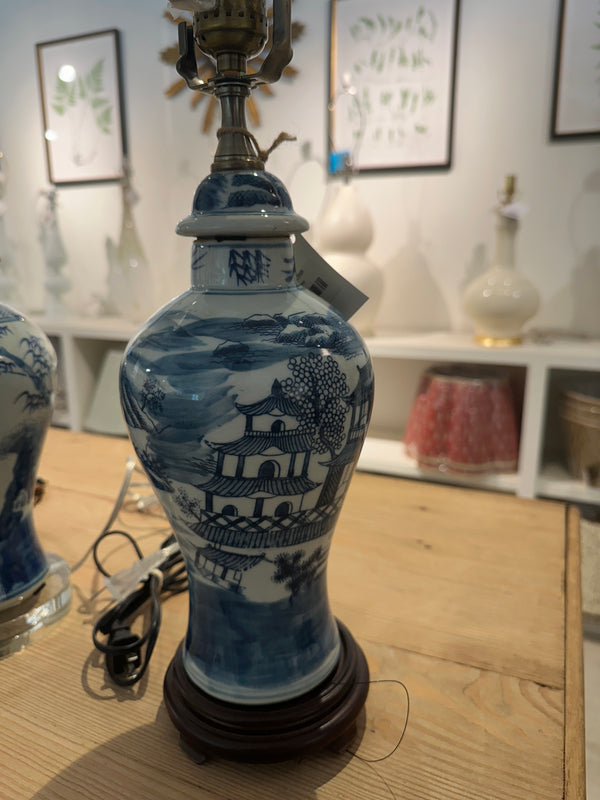 Azure Garden Ginger Jar Lamp