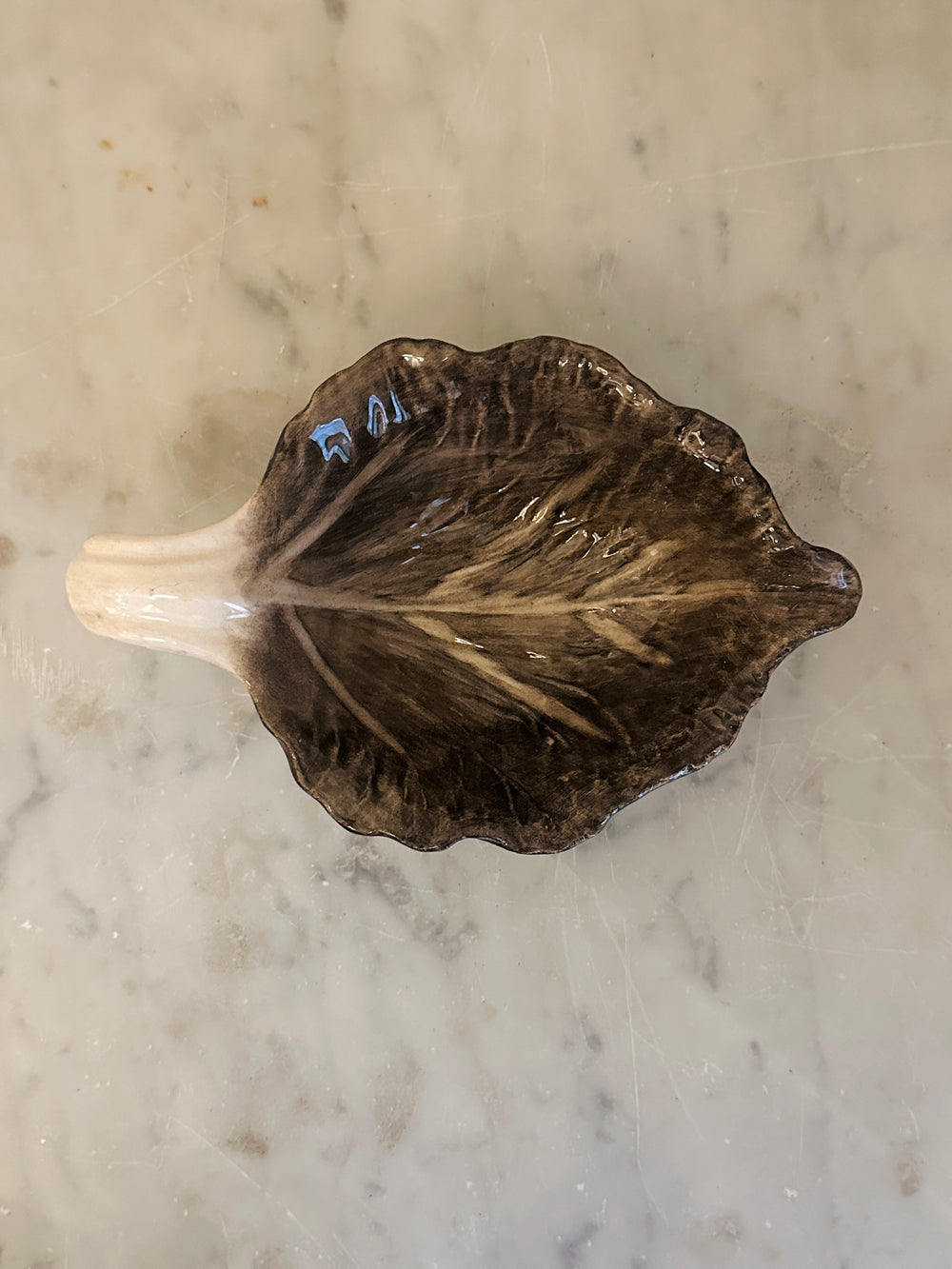 Brown Radicchio Mini Leaf Bowl