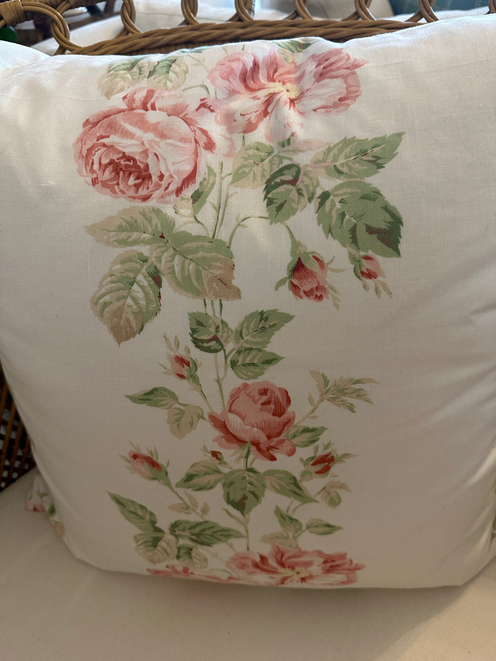 Jane Churchill Pink Roses Pillow