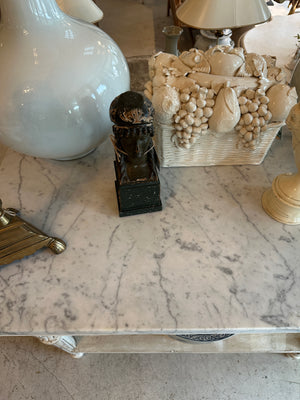 Marble Top White Pastry Table