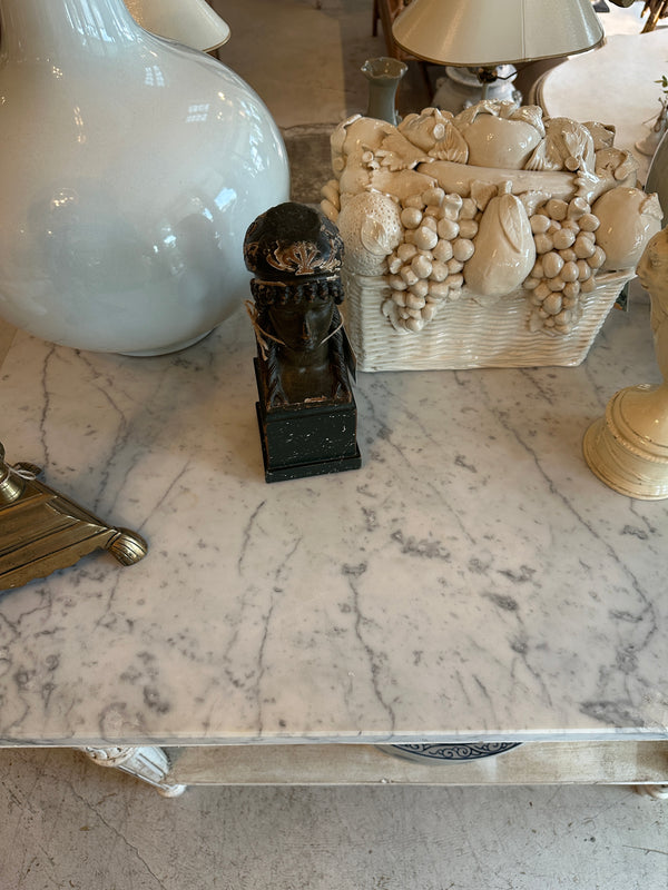 Marble Top White Pastry Table