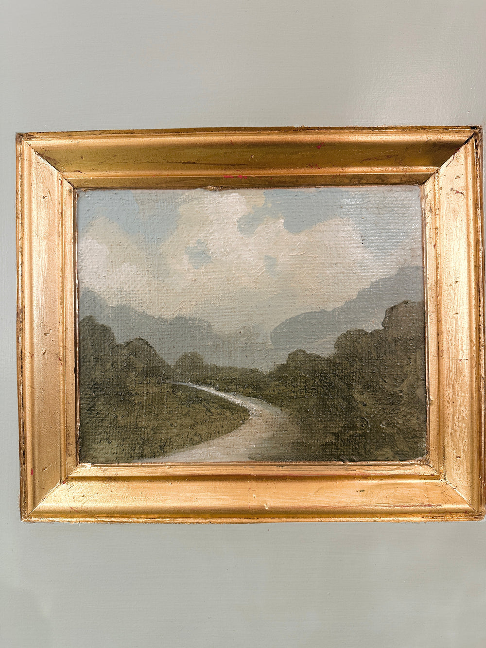22x24 Burlap Landscape Painting