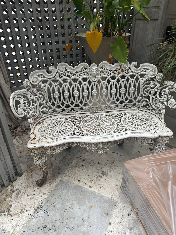 Antique French Iron Bench